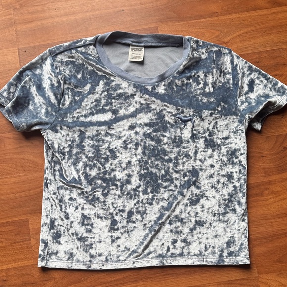 PINK Victoria's Secret Gray Tie-Dye Tee - Picture 1 of 4